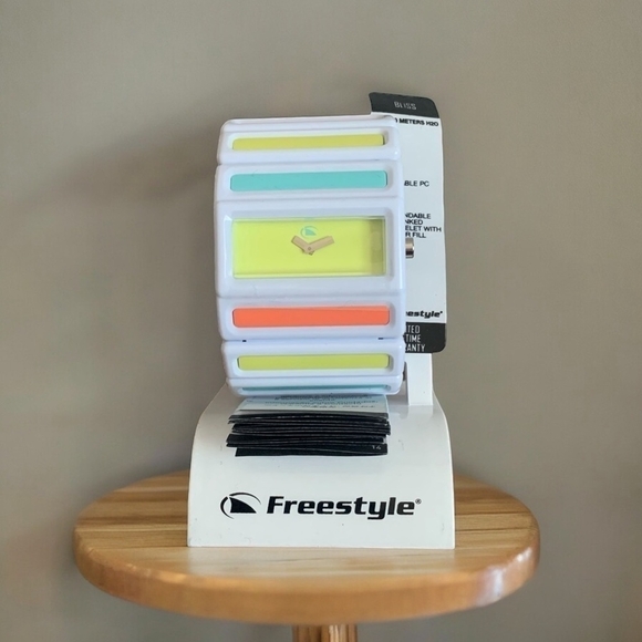 NIB FREESTYLE The Bliss Watch Water Resistant Elastic Band Colorblock Wristwatch - Picture 1 of 16